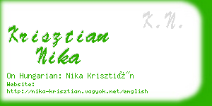 krisztian nika business card